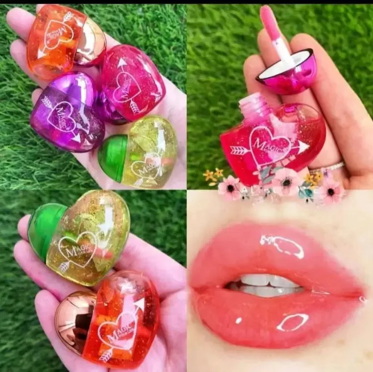 Cute Mini Heart Shape Lip Gloss Transparent Heart Lip Gloss