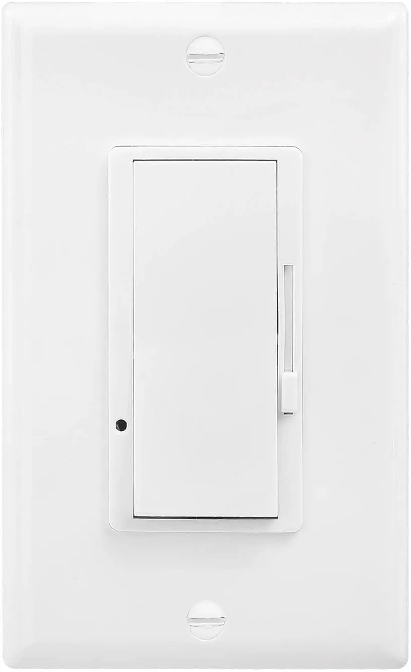 Dimmer Switch,  0-10V DC Low Voltage Single-Pole or 3-Way Dimmable LED/CFL/Incandescent/Halogen, Wall Plate