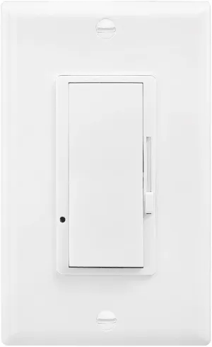 Dimmer Switch,  0-10V DC Low Voltage Single-Pole or 3-Way Dimmable LED/CFL/Incandescent/Halogen, Wall Plate