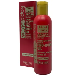 First Lady Rapid Glow Argan with Pomegranate & Aloe Vera Strong Lightening Beauty PRO Body Oil (200ml)