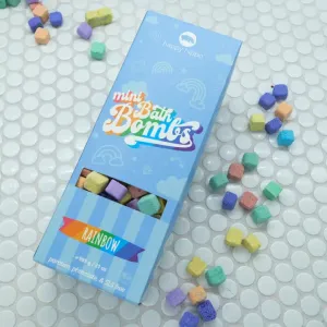 Happy Hippo Bath Co | *New Size* Rainbow Mini Bubble Bombs- Box