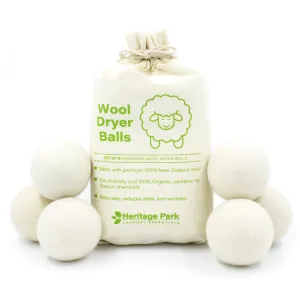 Heritage Park Wool Dryer Balls - White / 6-Pack