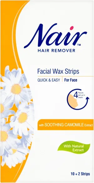 Nair Facial Wax Strips (12)