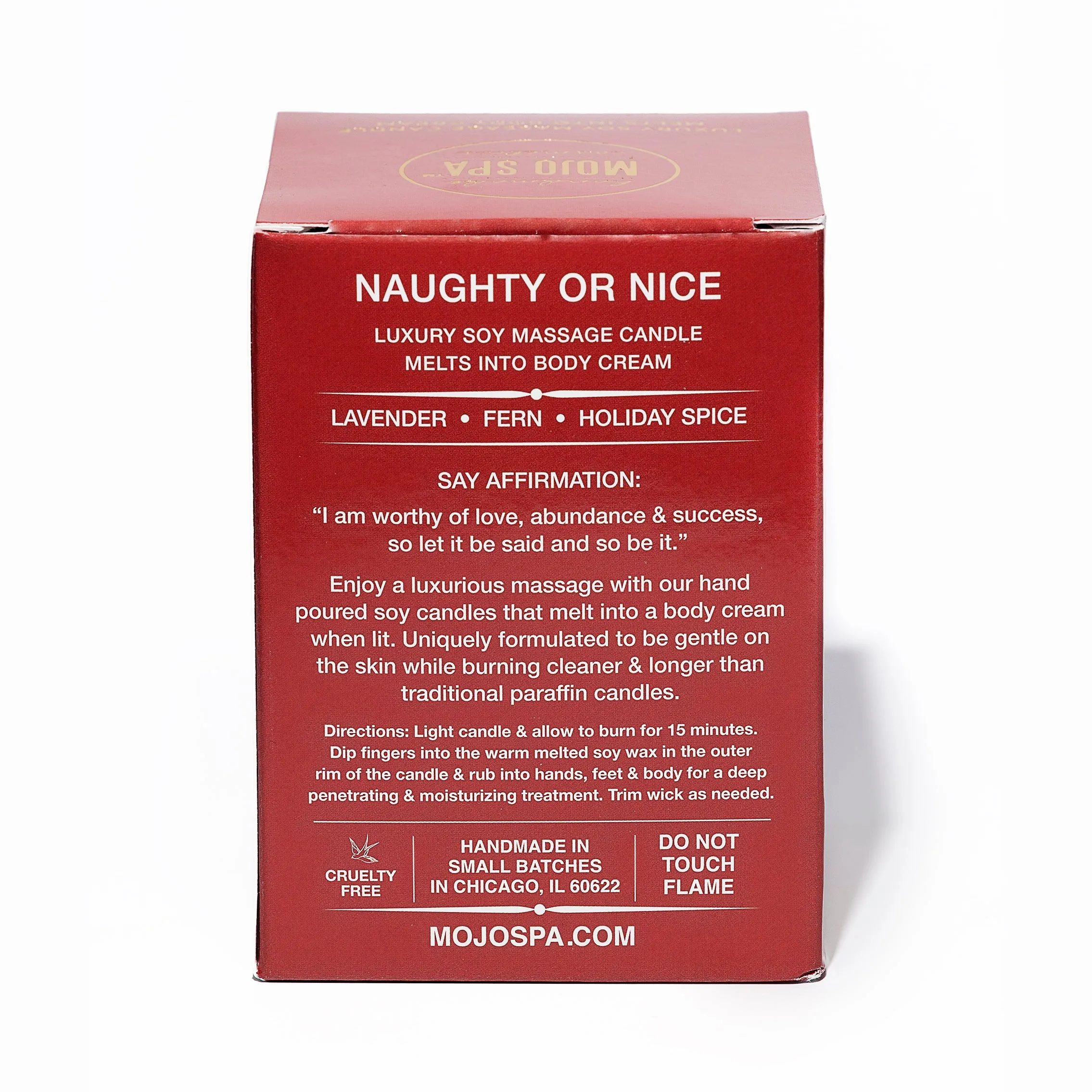 Naughty or Nice Soy Massage Candle