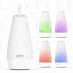 Pure Enrichment® PureSpa™ Essential Oil Diffuser - Compact Ultrasonic Aromatherapy Diffuser, Natural Air Deodorizer, 100ml Water Tank, and Optional Mood Light - Lasts Up to 7 Hours with Auto Shut-Off